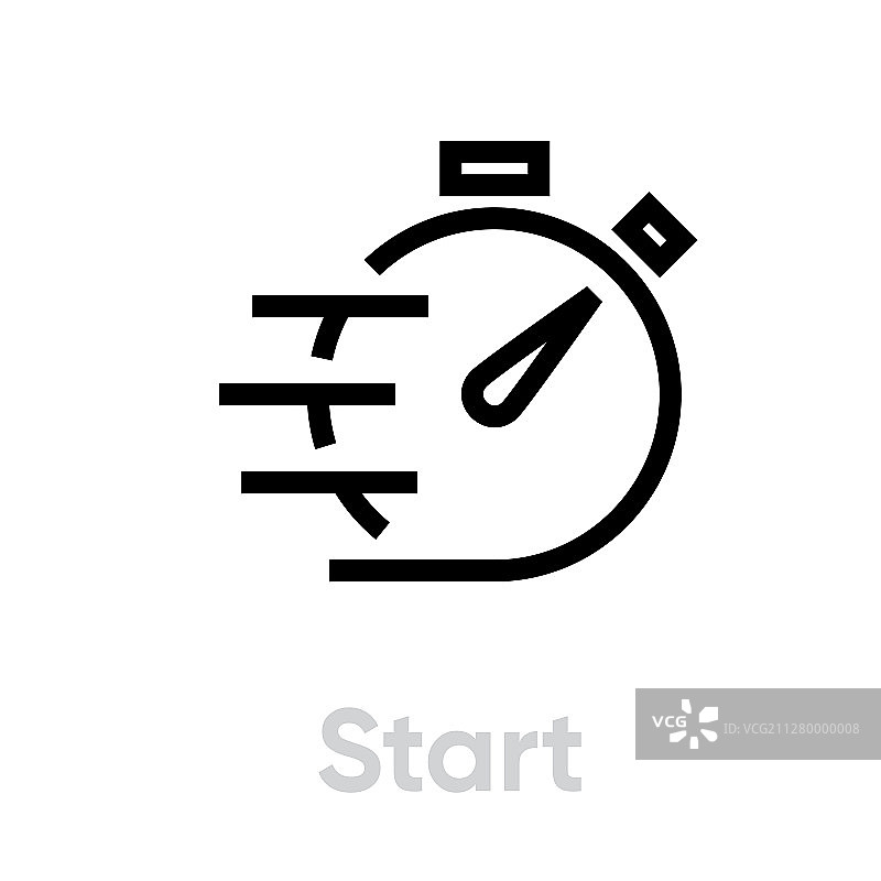 启动秒表快速计时器图标图片素材