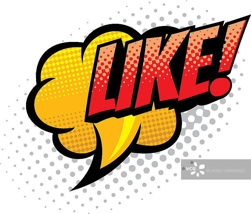 卡通漫画书声音云气泡点赞图片素材