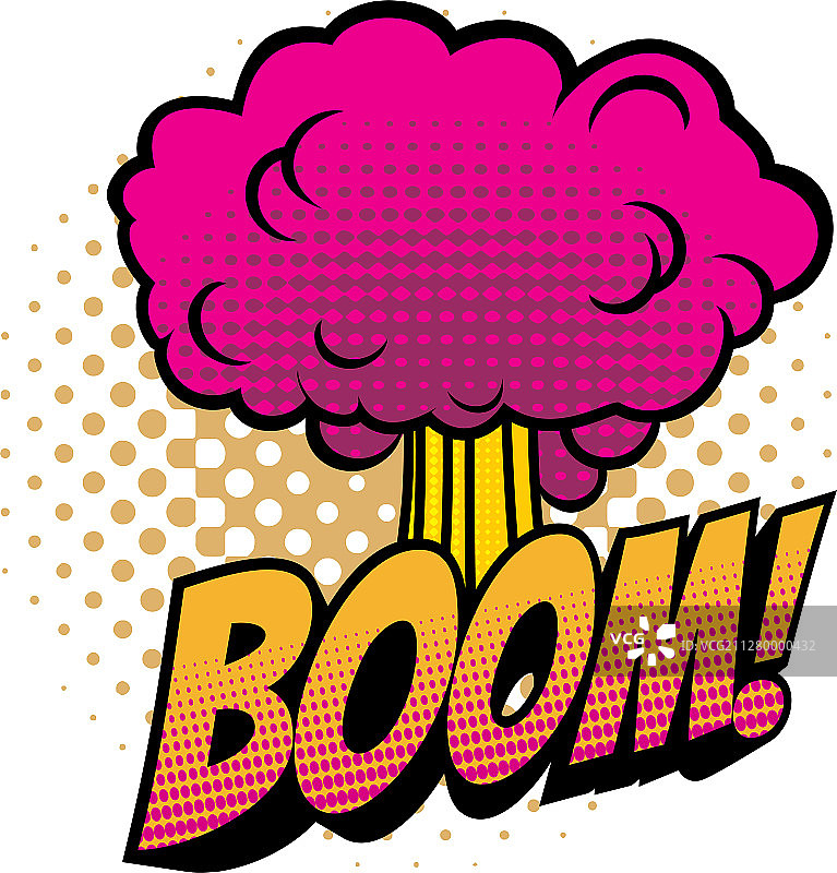 卡通漫画书爆炸云图片素材