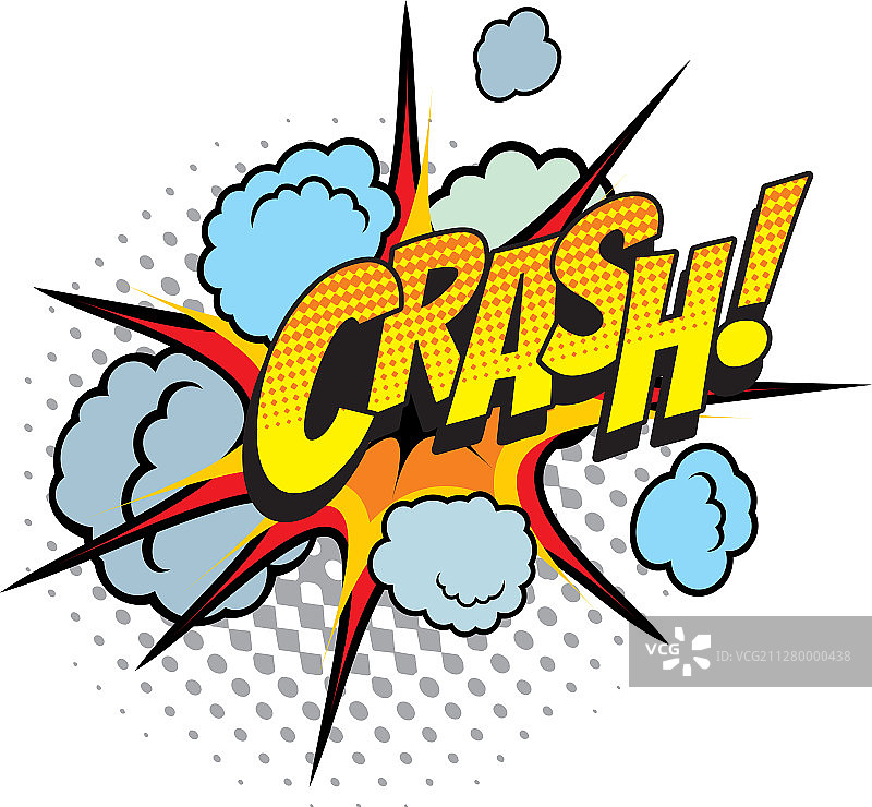 卡通漫画书声音碰撞气泡爆炸图片素材