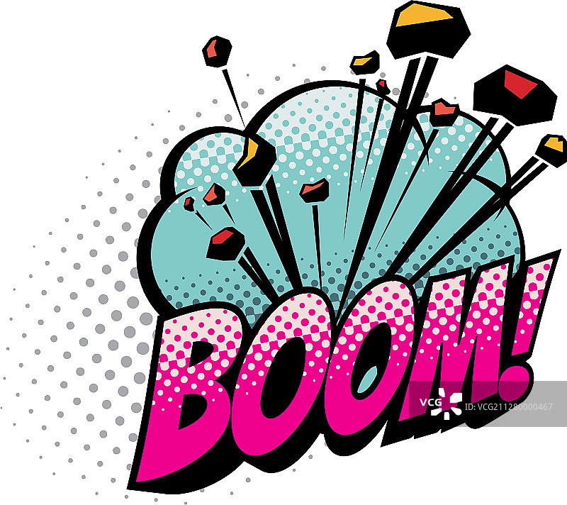 卡通漫画书爆炸音效图片素材