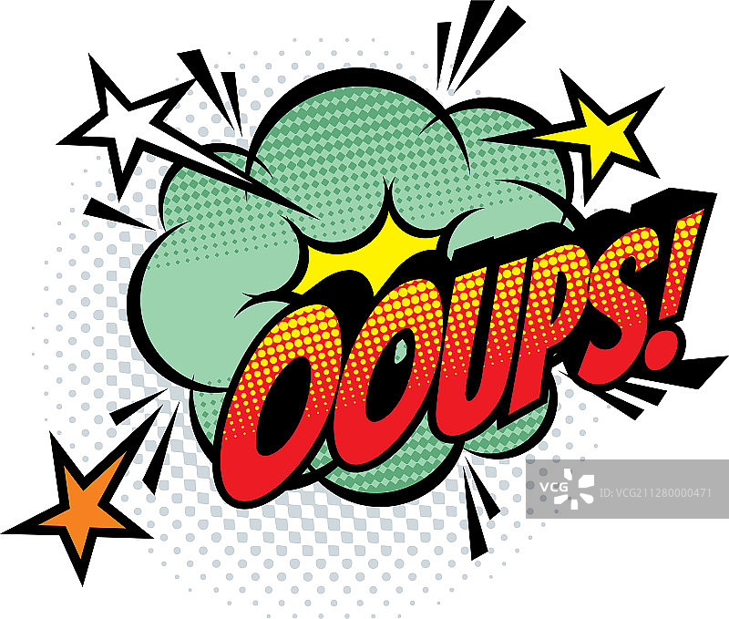 OUPS卡通漫画书音效流行云图片素材