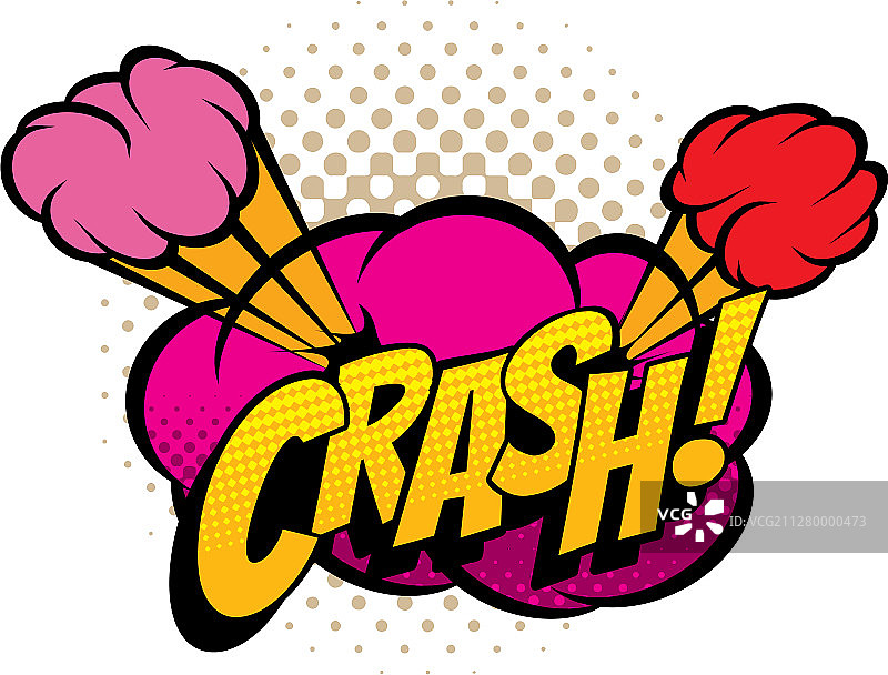 卡通漫画书撞击音效云泡图片素材