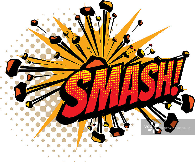 卡通漫画书音效粉碎爆炸云图片素材