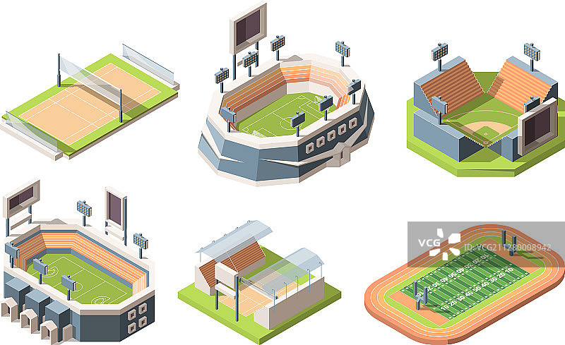 运动场体育场2.5D图图片素材