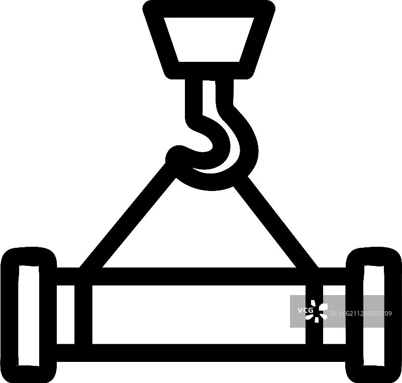 工业起重机轮廓图标图片素材