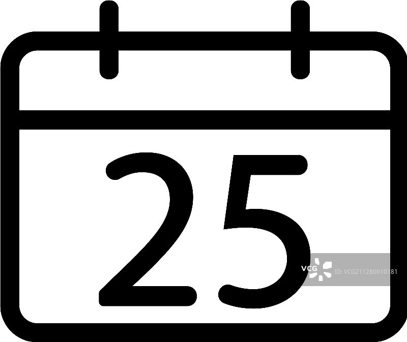 圣诞节日期轮廓图标图片素材