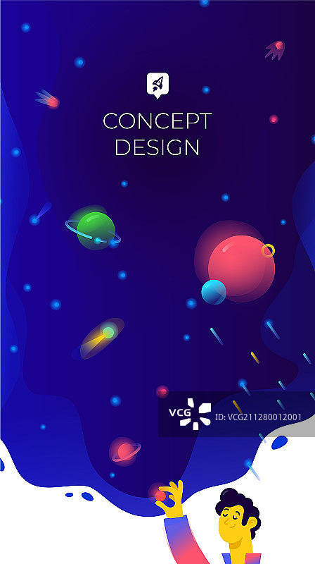 免费空间行星和卫星上的睡眠者图片素材