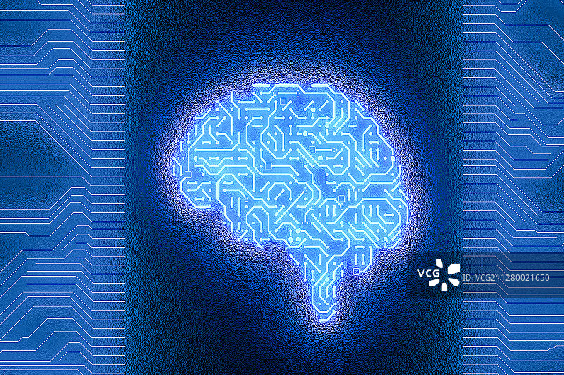 3D智能大脑图片素材