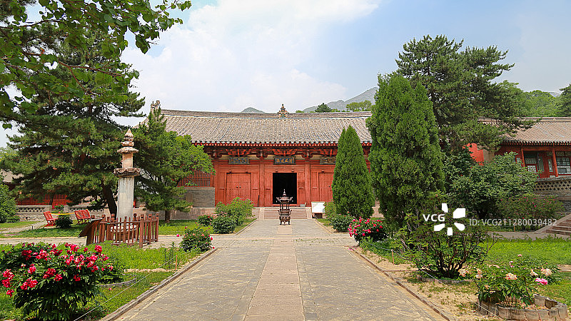 山西忻州五台山佛光寺金代文殊殿图片素材