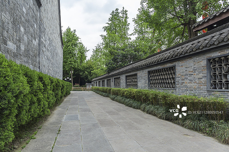 成都武侯祠古建筑道路广场图片素材