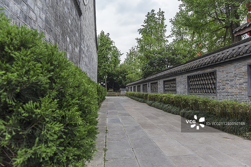 成都武侯祠古建筑道路广场图片素材