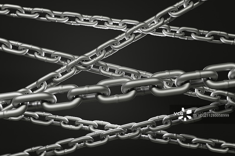 带有光泽的金属铁链图片素材