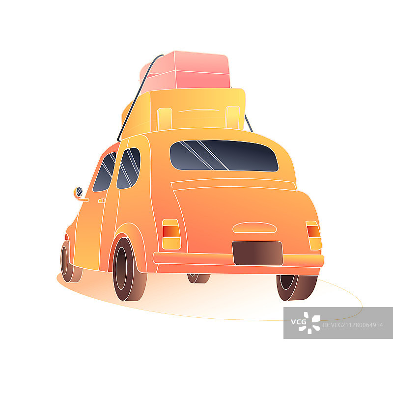 汽车自由行出行安全汽车保险背景矢量插画图片素材