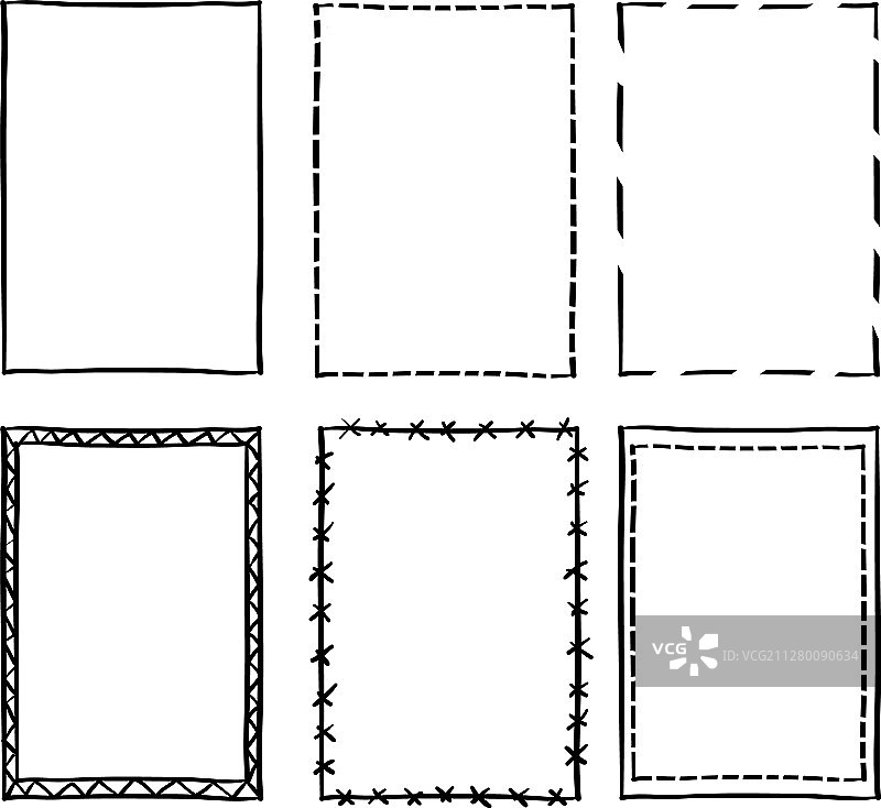 手绘涂鸦框架合集图片素材