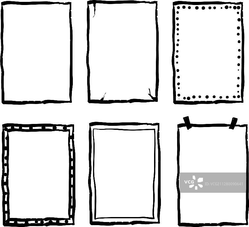 手绘涂鸦框架合集图片素材