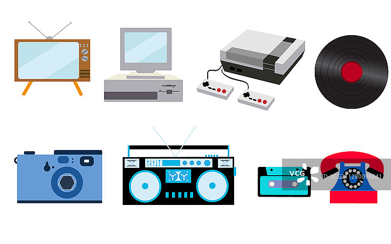 复古潮流科技设备集合图片素材