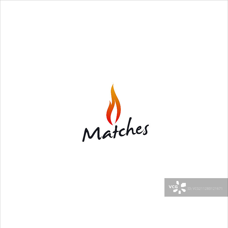 火柴火焰logo模版设计图片素材
