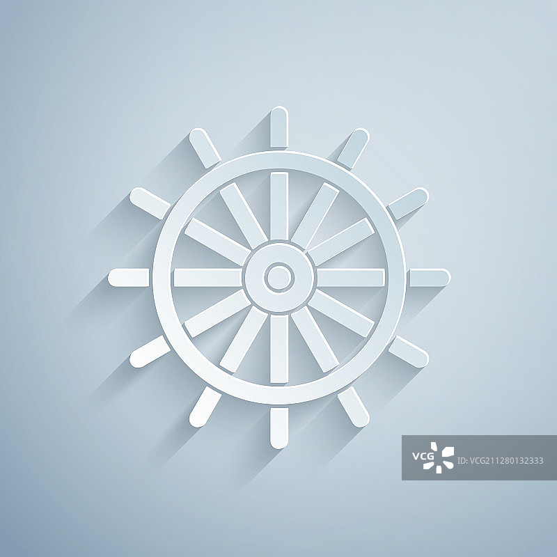 纸 cuts 轮船方向盘图标图片素材