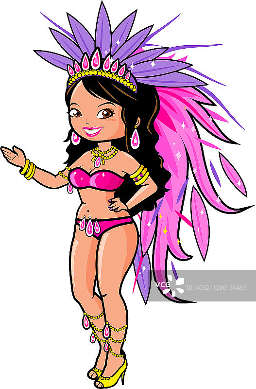 异域狂欢节舞者女性图片素材