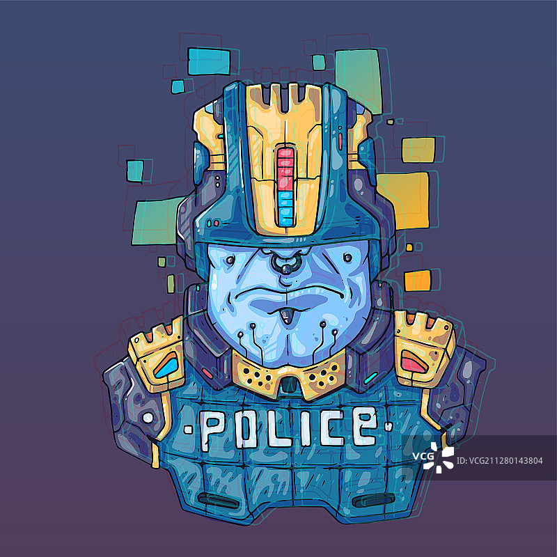 未来虚拟风格赛博角色面部图片素材