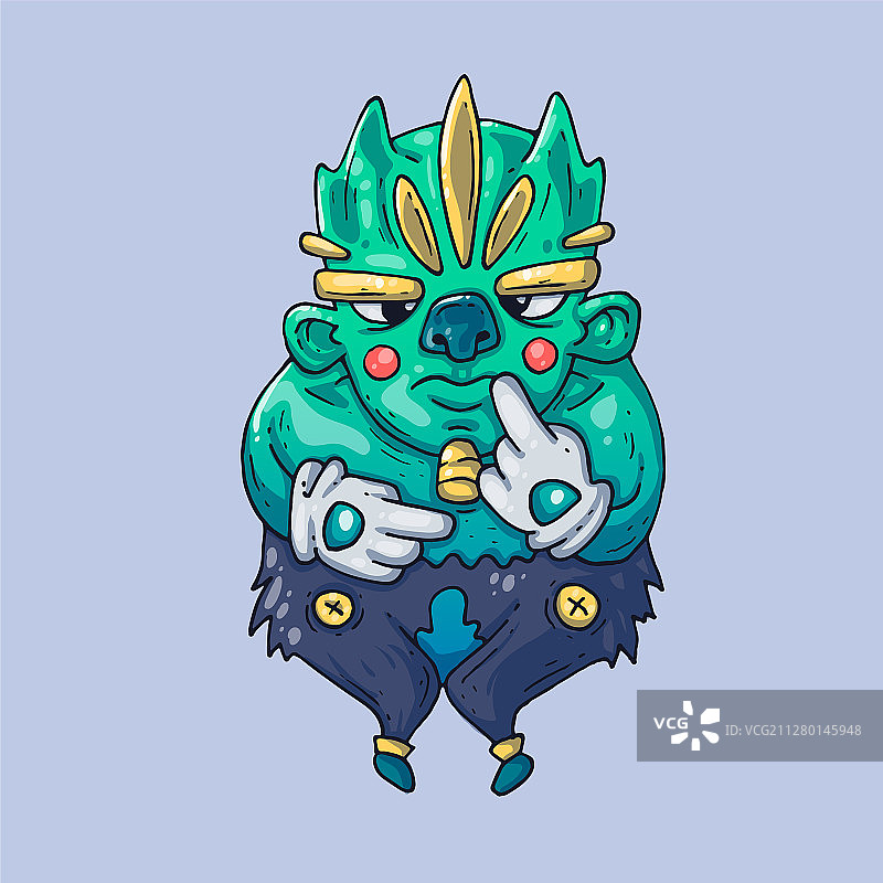 害羞的魔法巨魔创意图片素材