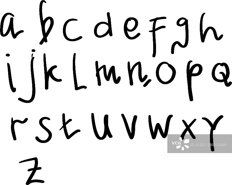 黑白英文手写毛笔字图片素材