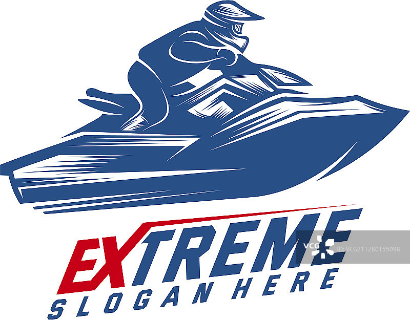 极限喷气滑雪运动Logo设计图片素材