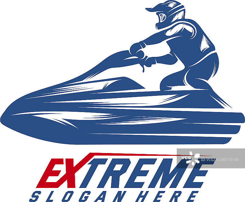 极限喷气滑雪运动Logo设计图片素材