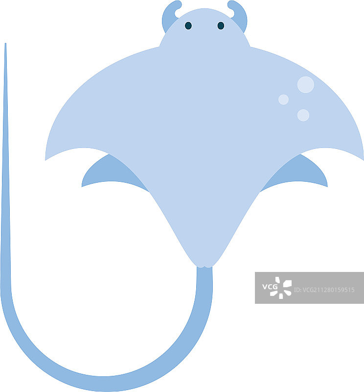 孤立的黄貂鱼动物设计图片素材