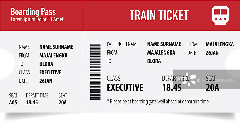 创意火车票概念设计图片素材