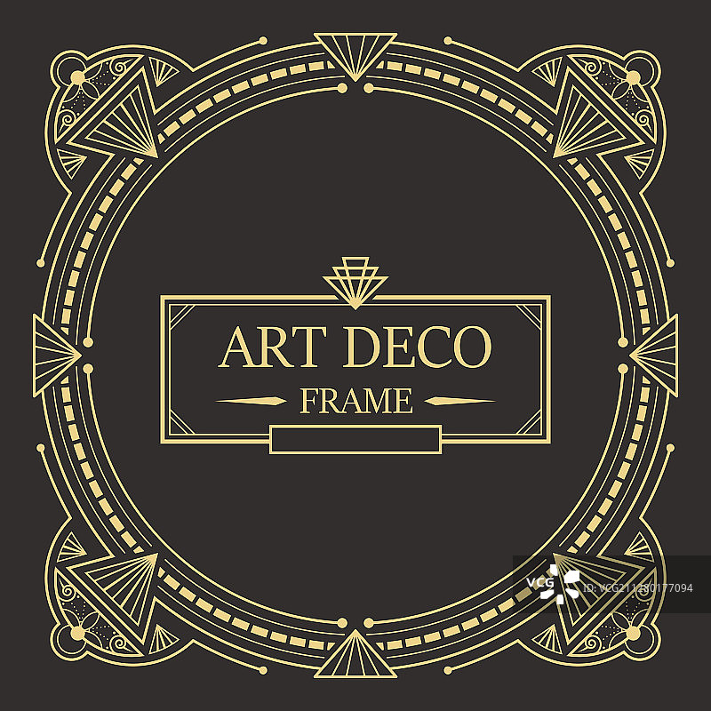 装饰艺术风格边框画框图片素材