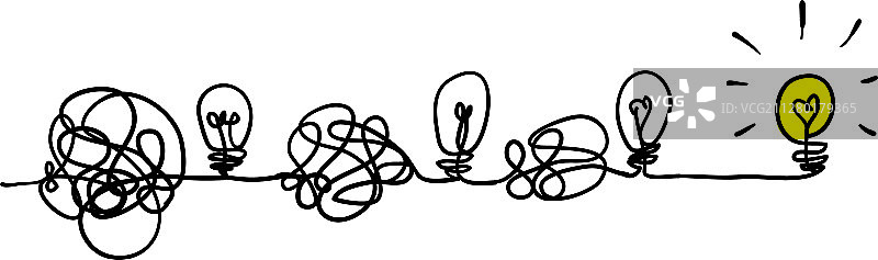 简化复杂混乱的清晰路径图片素材