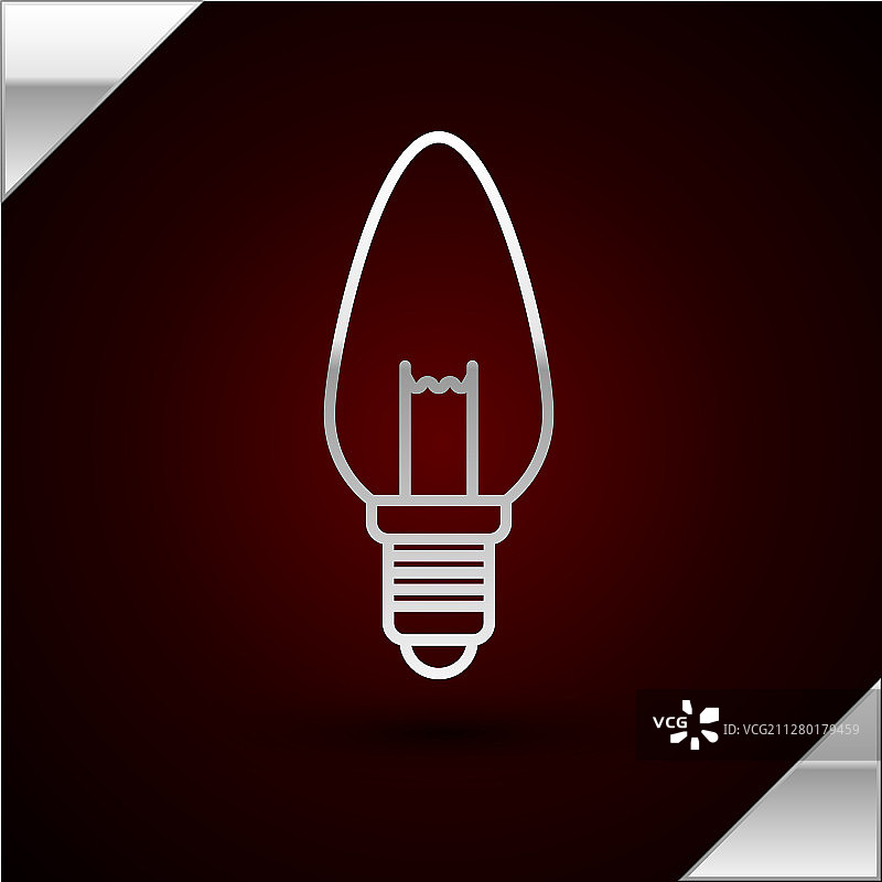 银线灯泡概念图标图片素材