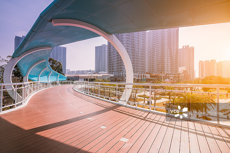 城市空中走廊图片素材