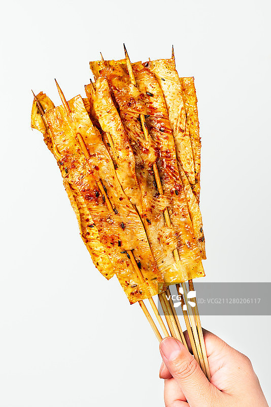 烧烤豆腐皮豆皮图片素材