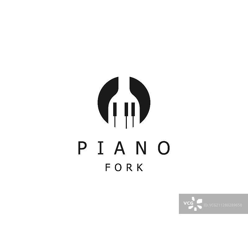 勺子钢琴标志图片素材
