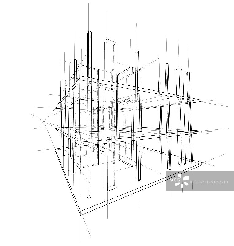 施工中的房屋图纸图片素材