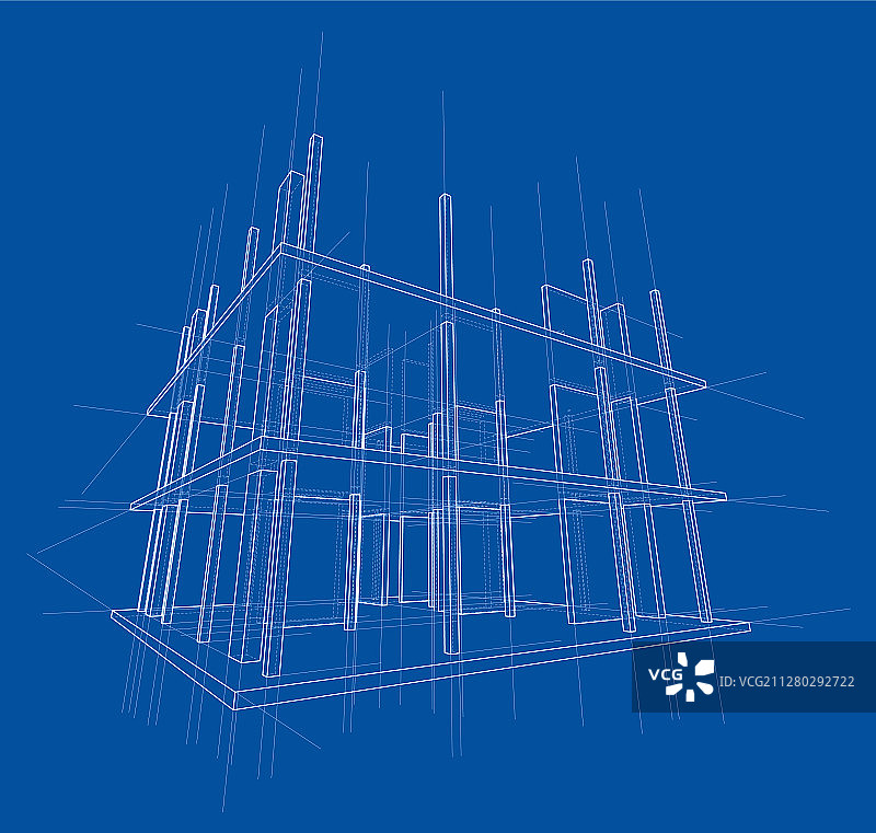 施工中的房屋图纸图片素材