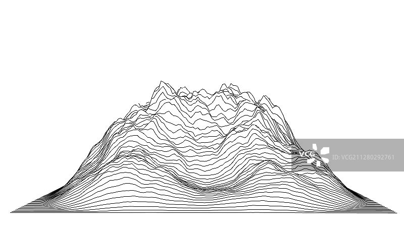 山脉造型的曲线图片素材