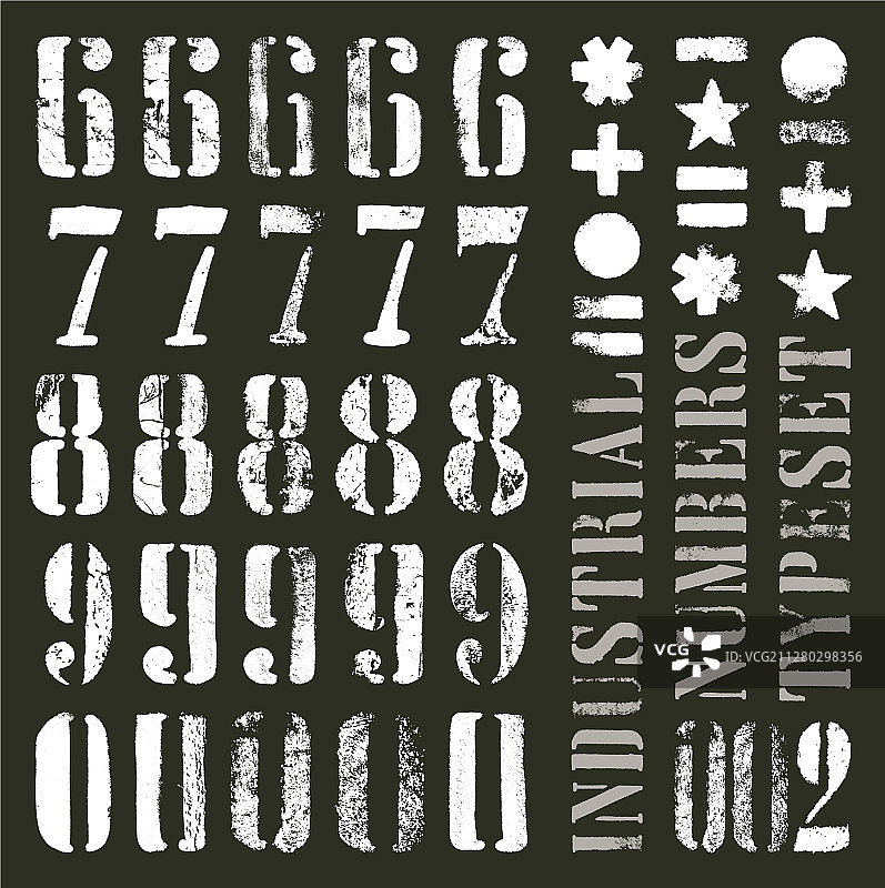 工业镂空数字图片素材