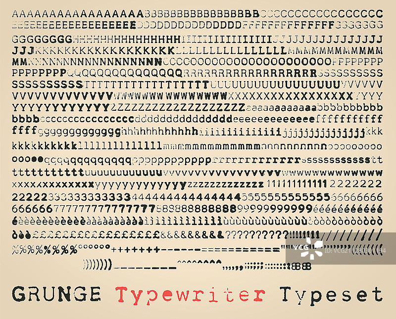 打字机排版设计图片素材