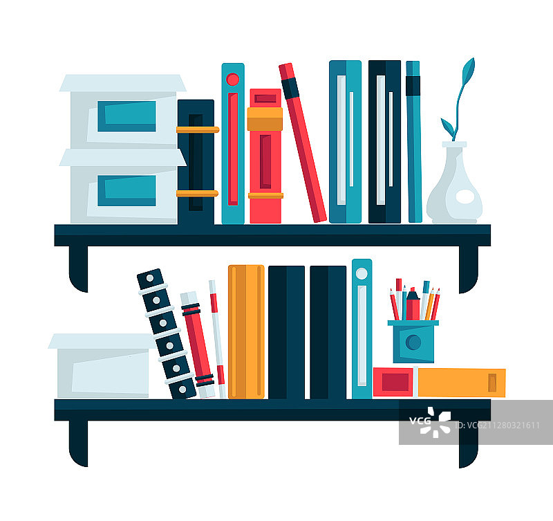 书房书架家居摆设图片素材