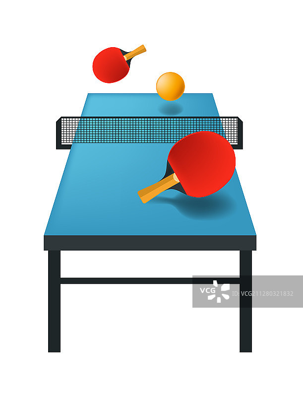乒乓球或桌球隔离图标运动游戏图片素材