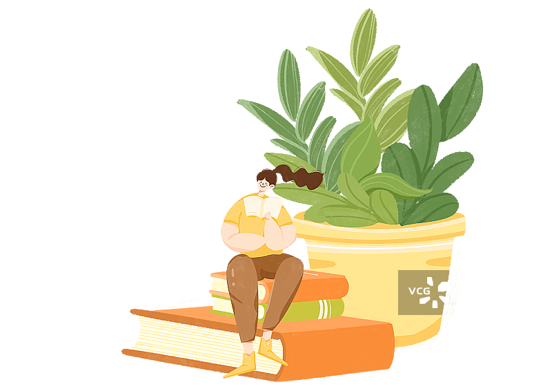 一个人看书图片素材