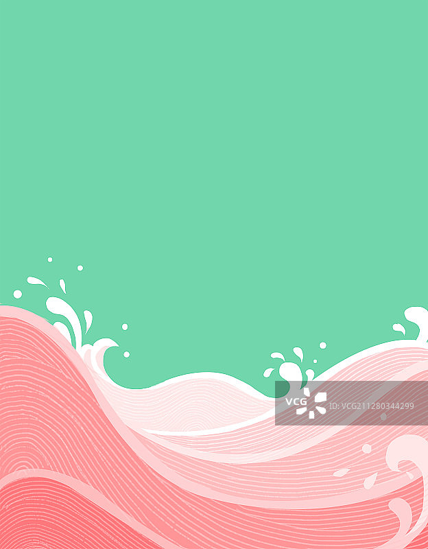 夏天节气海浪图片素材