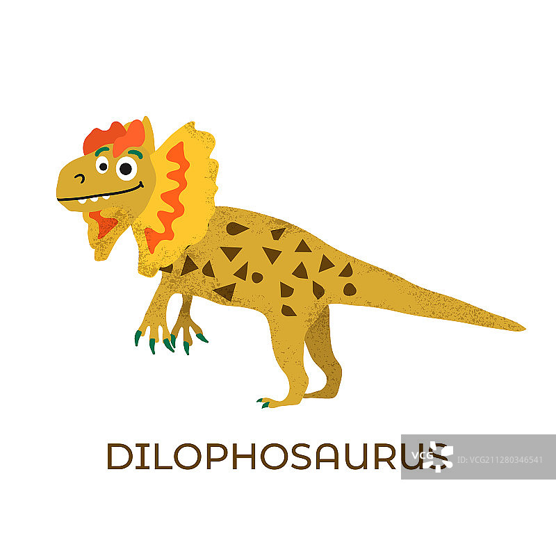 卡通双脊龙T恤图案图片素材