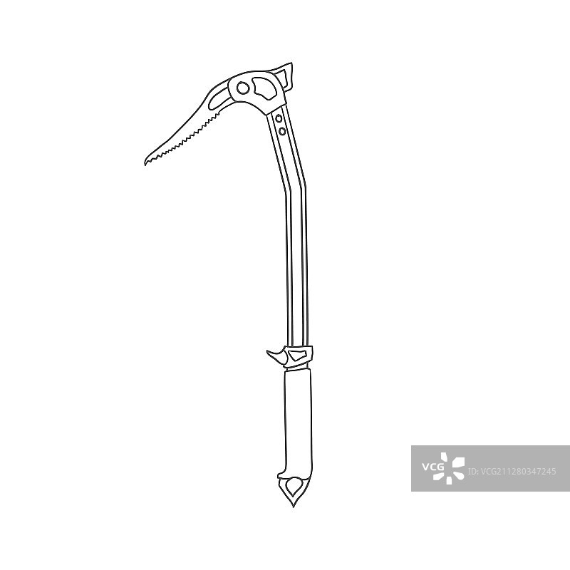 手绘冰镐登山工具图片素材