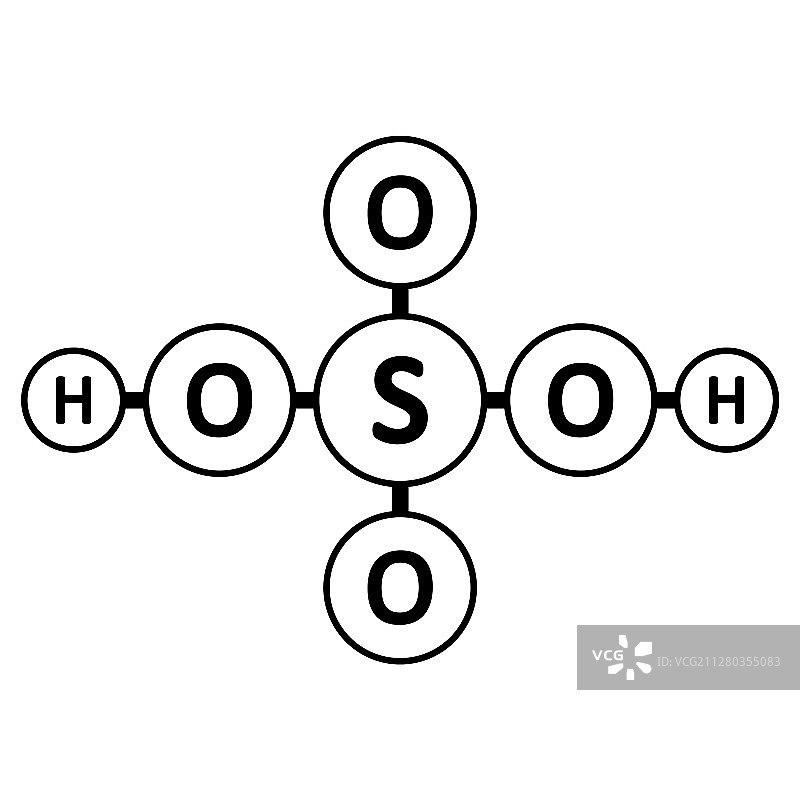 硫酸分子图标图片素材