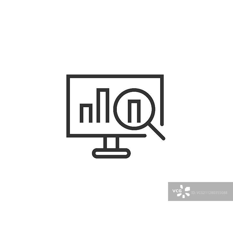 扁平风格网站分析SEO数据图标图片素材